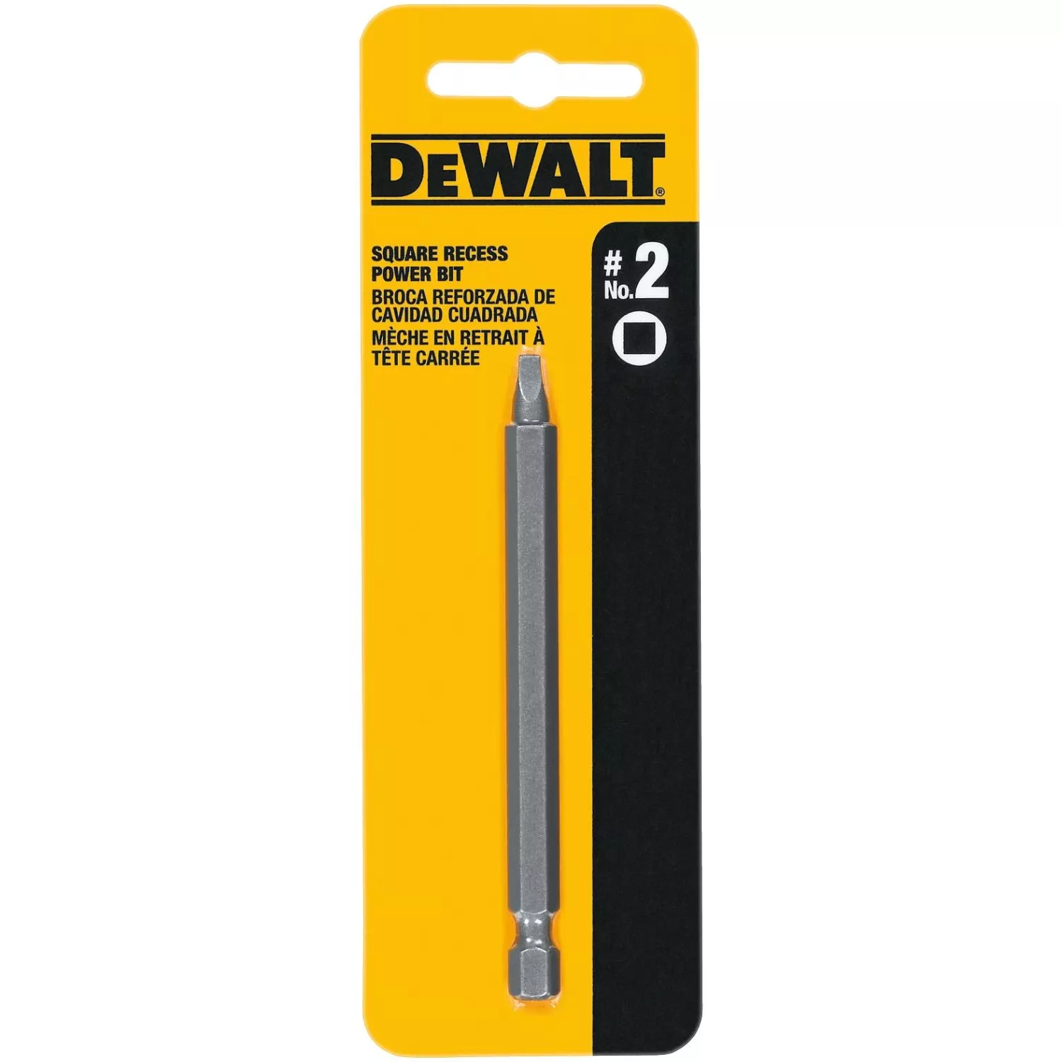 #2 Square Square Recess Power Bit, 6 In.