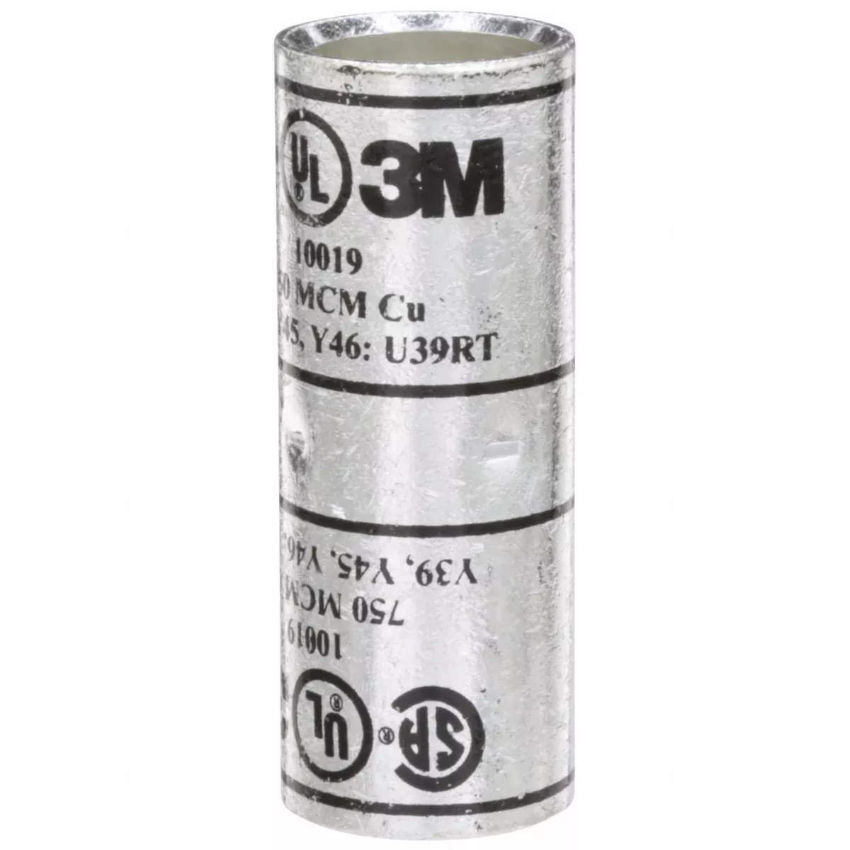 3M 10019 Open Barrel Splice, 750 kcmil, Black Code, 3.38 in, Copper