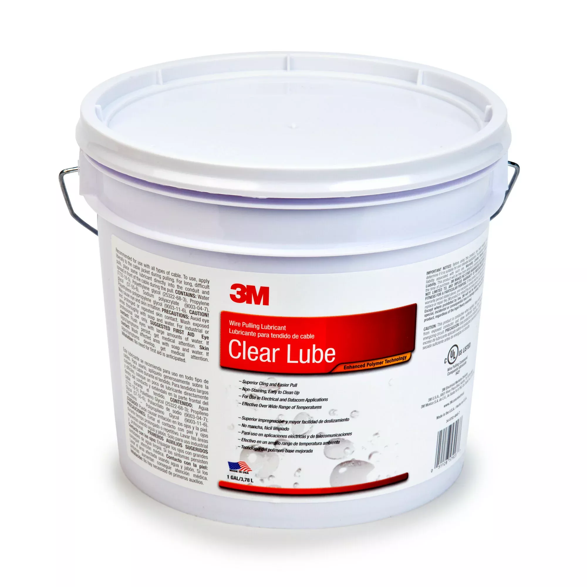 3M Clear Wire Pulling Lubricant WLC-1, 4 Drums