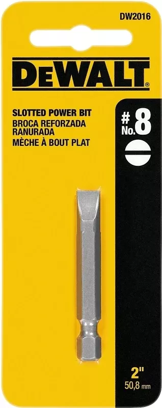 #8 Slotted 2 In. Power Drill Bit