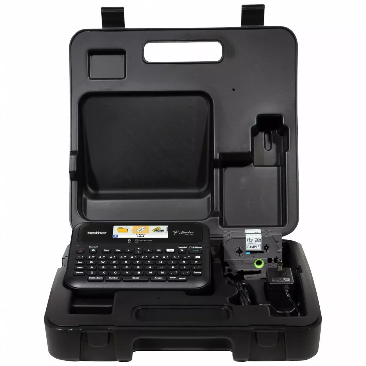Brother PTD610BTVP Desktop Printer, Bluetooth Connected, 1", 180 dpi Printhead Resolution, Continuous Roll