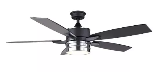 Ceiling Fan - Canarm SHELTON LED 52" Ceiling Fan, CF52SHE5BKC