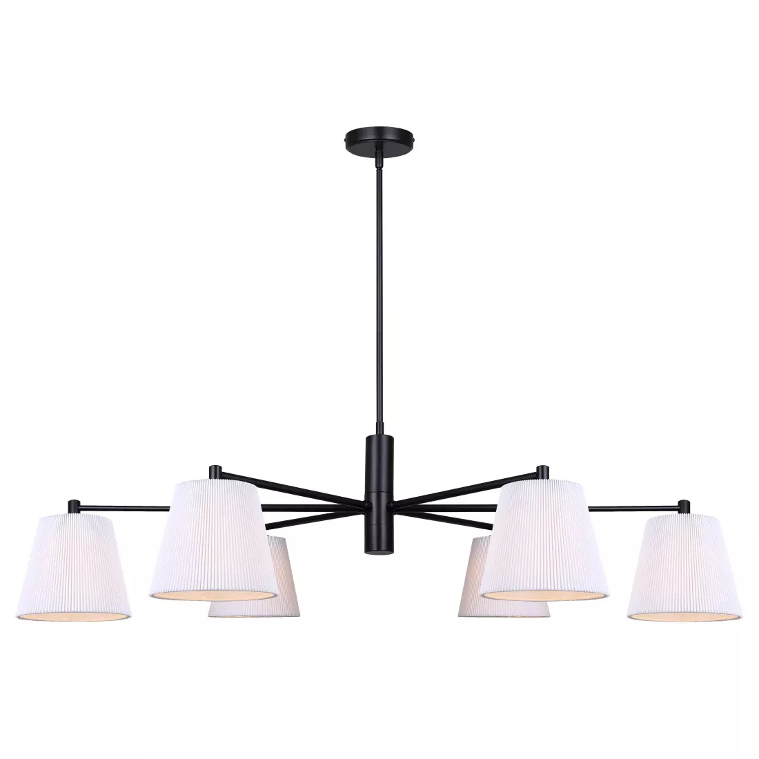 Ceiling Light - Canarm ASPEN Matte Black Chandelier, ICH1201A06BK