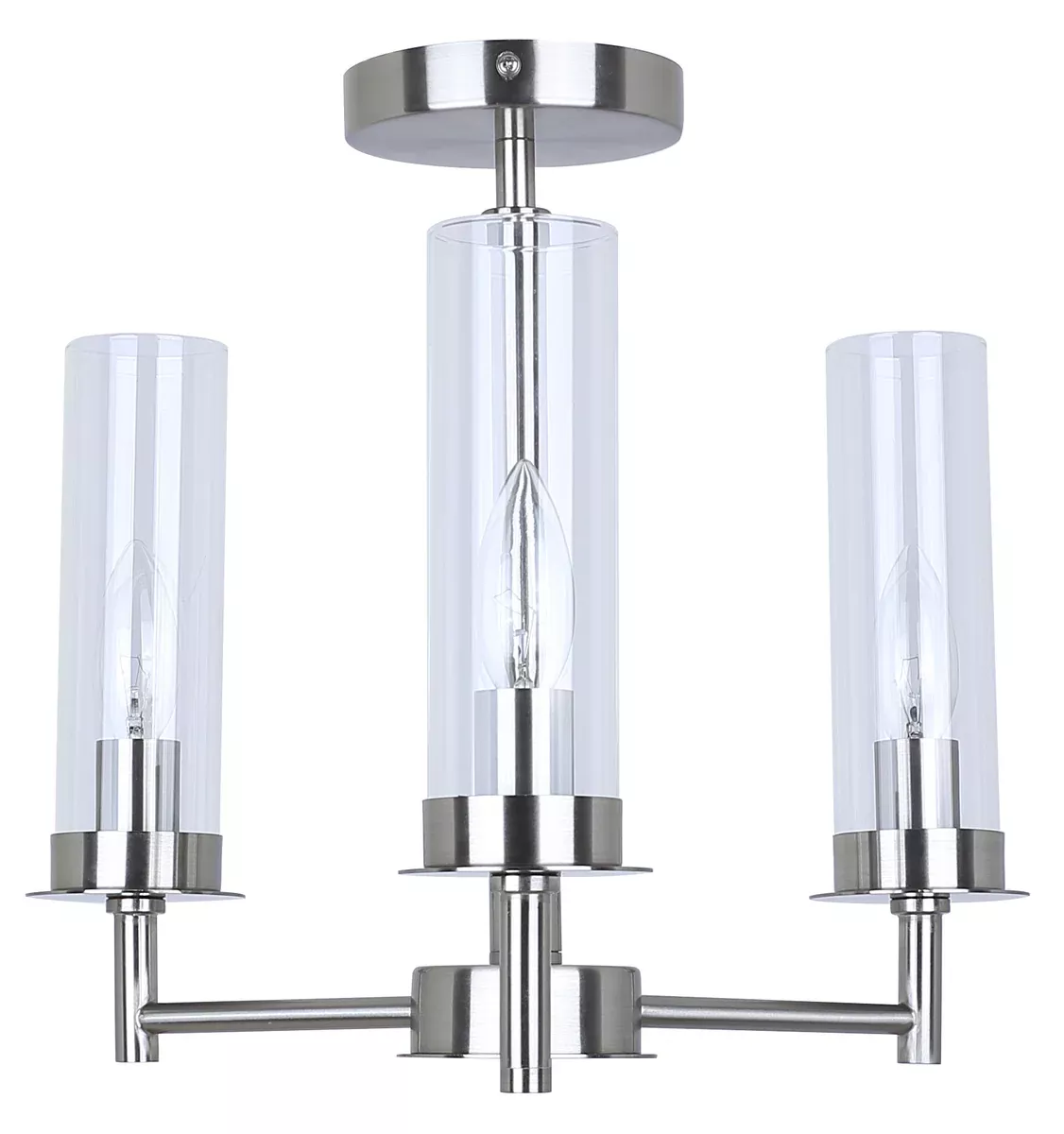 Ceiling Light - Canarm BENSON Brushed Nickel Semi-flush Mount, ISF1205A03BN