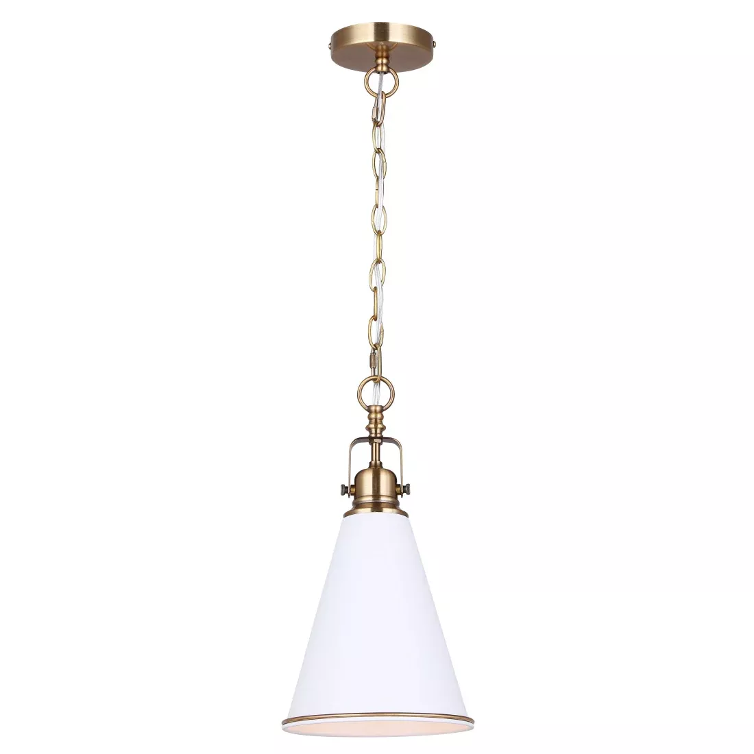 Ceiling Light - Canarm CHANNEL Matte White & Gold Pendant Light, IPL2195B01WHG