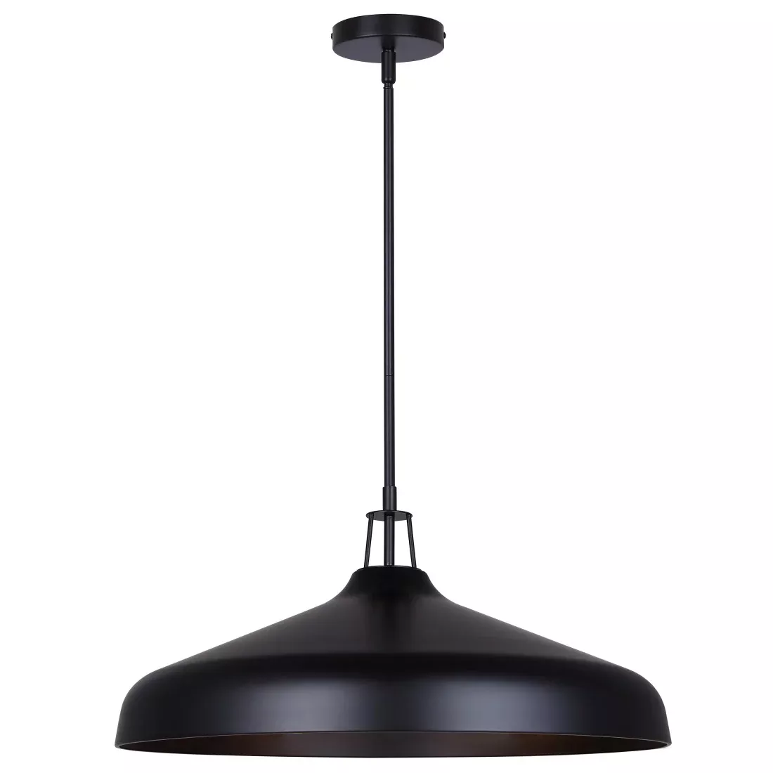 Ceiling Light - Canarm HOLLAND Matte Black Single Pendant Light, IPL1203A04BK22