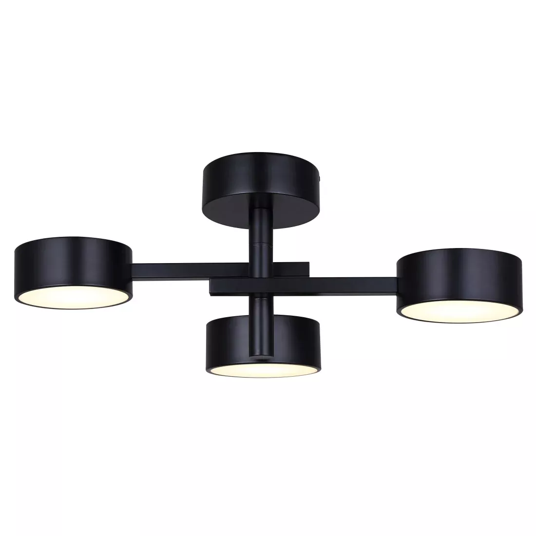 Ceiling Light - Canarm MONTGOMERY Matte Black LED Semi-flush Mount, LSF315A03BK