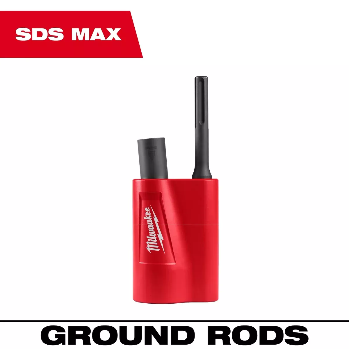 Chisel - Milwaukee SDS Max Side Load Ground Rod Driver, 48-62-4070