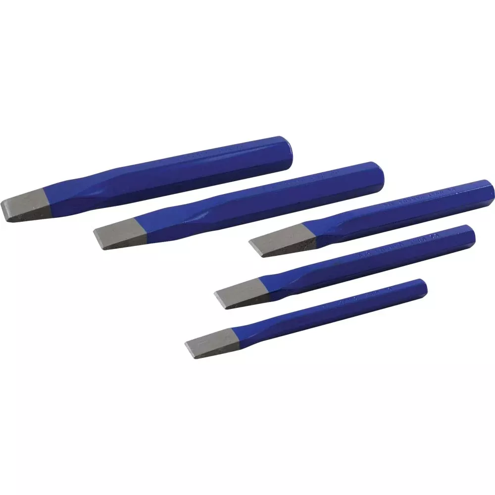 Chisel Set - Gray Tools 5 Piece Flat Chisel Set, C45LR