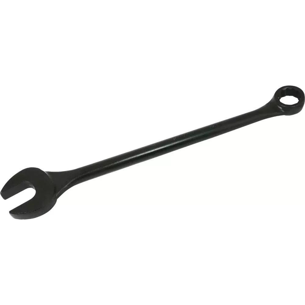 Combination Wrench - Gray Tools 12 Point SAE Round Shank Large Combination Wrenches - 15° Offset - Black Oxide Finish, Various Sizes