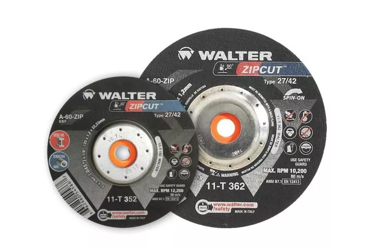 Cut-Off Wheel - Walter Surface Technologies ZIPCUT™ SPIN-ON, Various Sizes