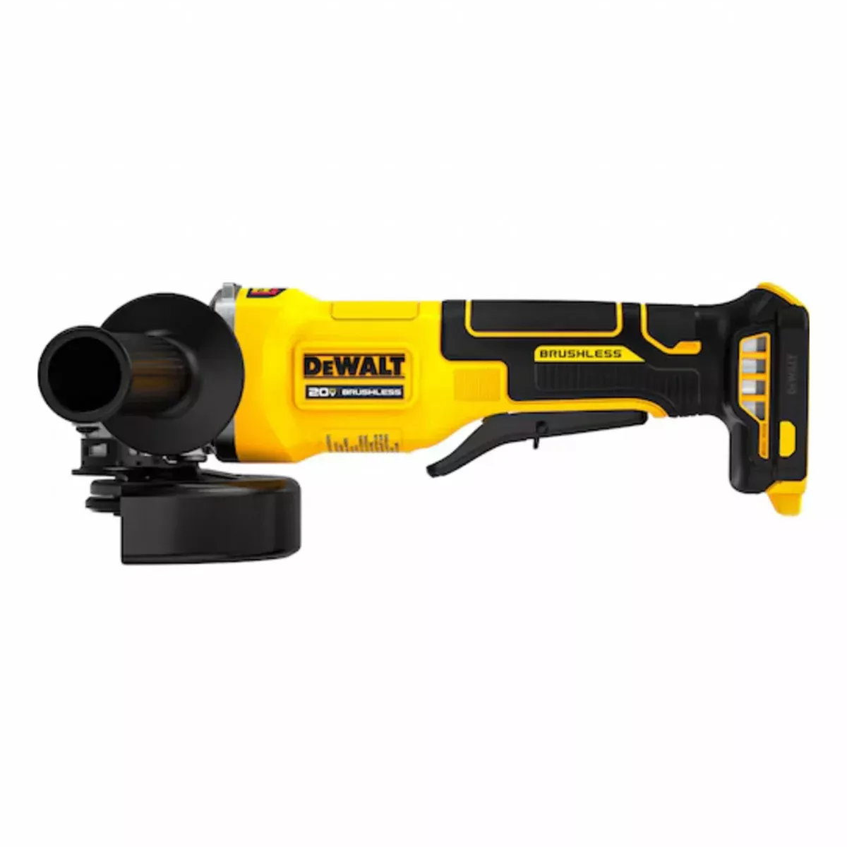 DEWALT DCG408B Angle Grinder, 4 1/2 in Wheel Dia, Brushless Motor, 20V DC, Std Head, Barrel Grip Grip, 20V MAX*