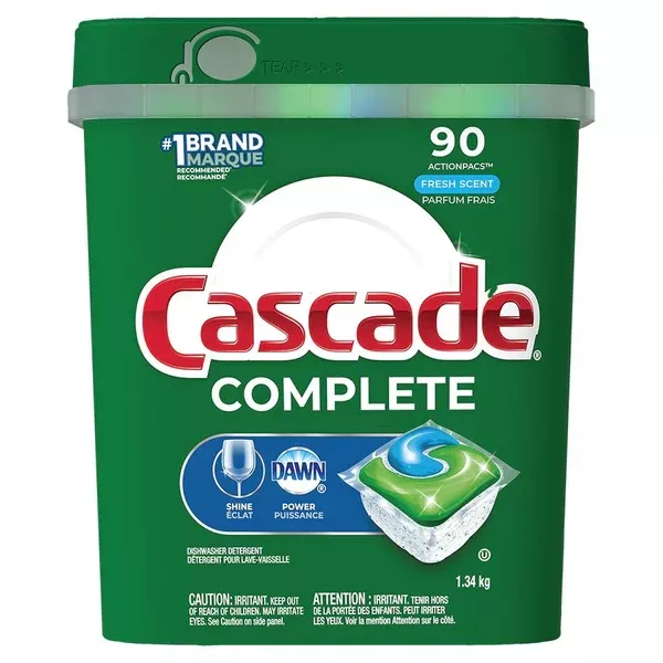 Dishwasher Detergent -Cascade Action Pack Complete Fresh Scent, PGC55440