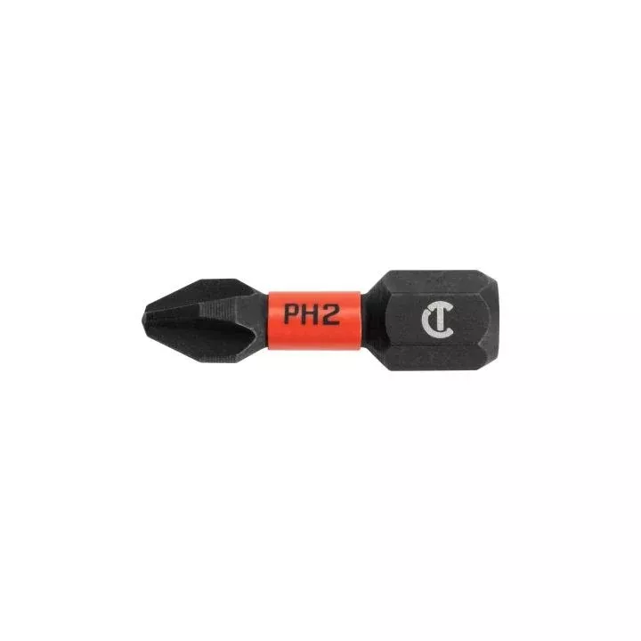 Drill Bit - Crescent #2 x 1" Recessed Phillips VORTEX™ Impact Power Bit - 25 Pack, CAB1PT2-25