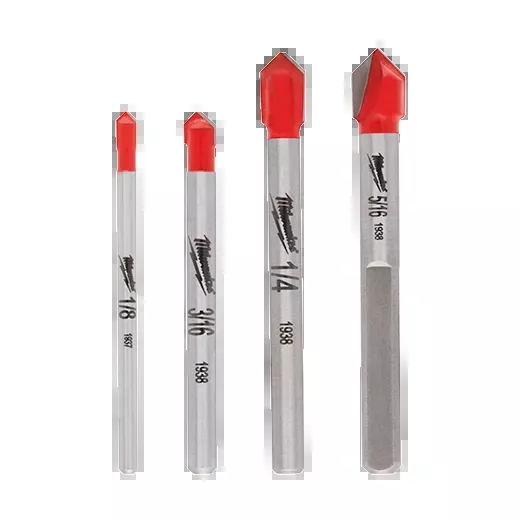 Drill Bits - Milwaukee 4pc. Glass and Tile Bit Set, 48-20-8988