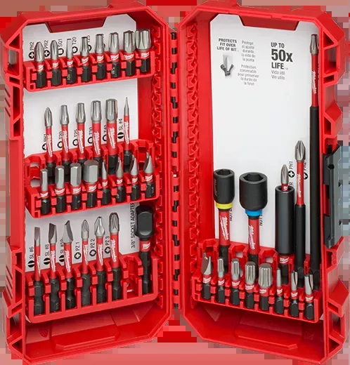 Drill Bits - Milwaukee SHOCKWAVE Impact Duty™ Driver Bit Auto Set – 43PC, 48-32-4033
