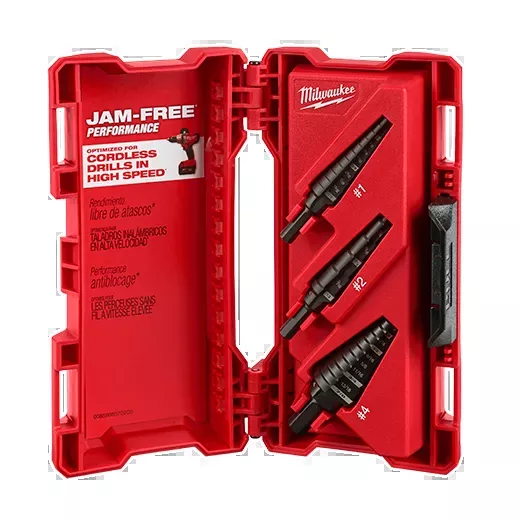 Drill Bits - Milwaukee Step Drill Bit Set - 3PC, 48-89-9221