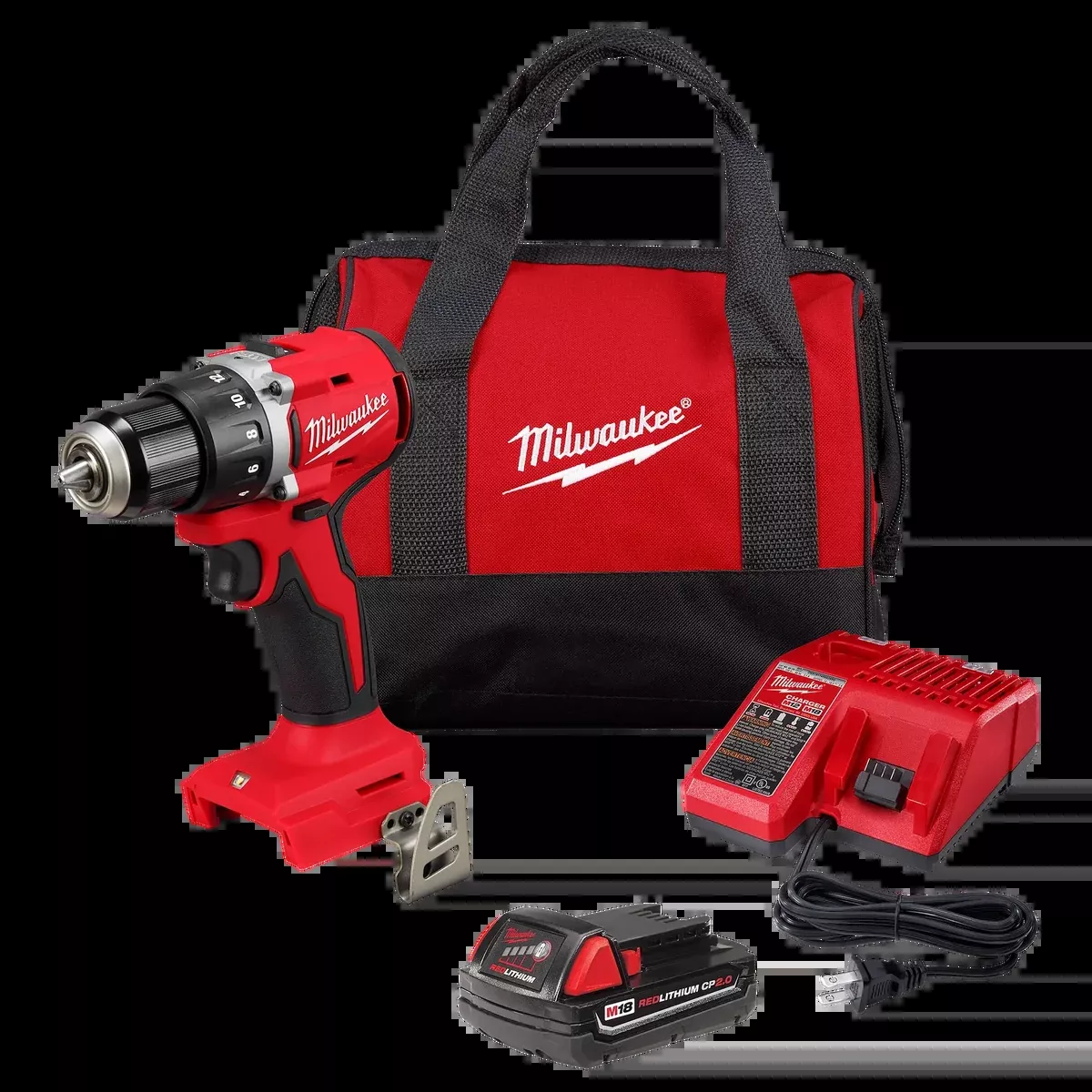 Drill/Driver Kit - Milwaukee, M18™ Compact Brushless 1/2" Drill/Driver Kit, 3601-21CT