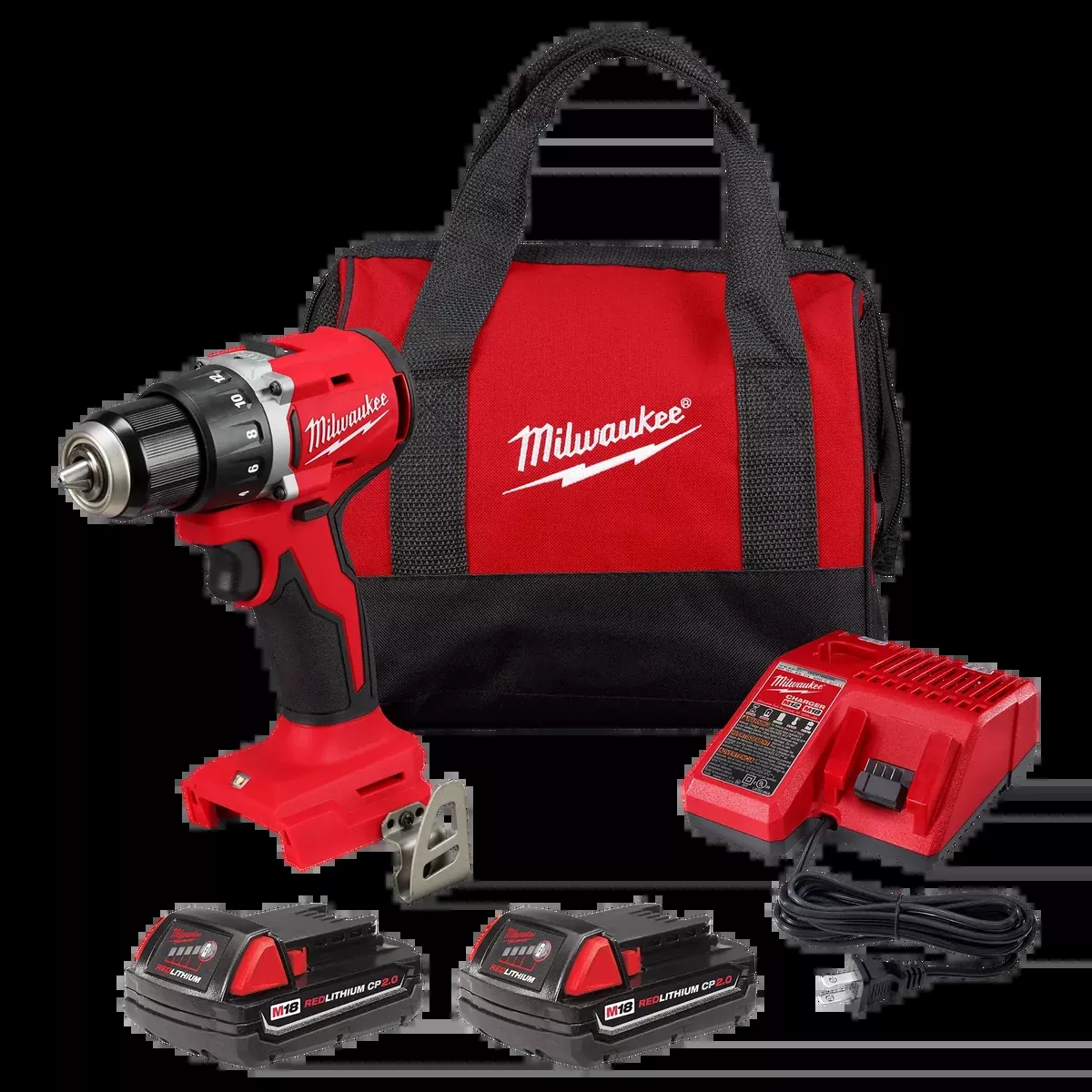 Drill/Driver Kit - Milwaukee M18™ Compact Brushless 1/2" Drill/Driver Kit, 3601-22CT