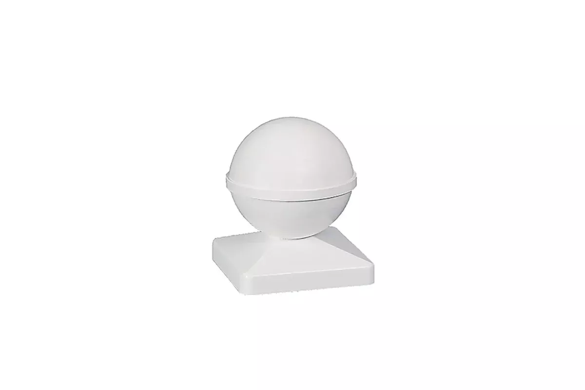 Fence Post Cap - Classy Caps 4" x 4" Ball PVC Post Cap, BP944