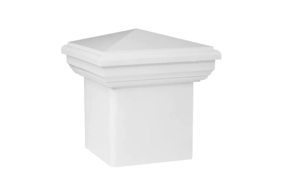 Fence Post Cap - Classy Caps 5" x 5" New England PVC Post Cap, NE855