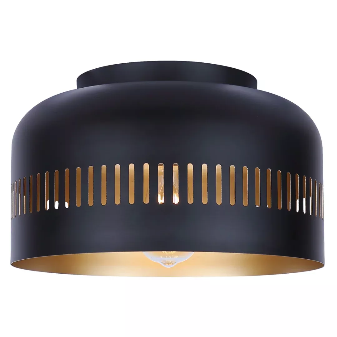 Flush Mount - Canarm MILES Matte Black Flush Mount, IFM1207A13BK