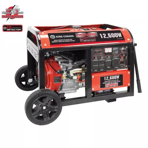 Generator - King Canada 12,600W Gasoline Generator with Electric Start, KCG-12600GE