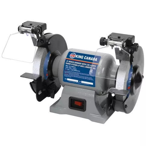 Grinder - King Canada 6" Bench Grinder with LED Lights, KC-690LN
