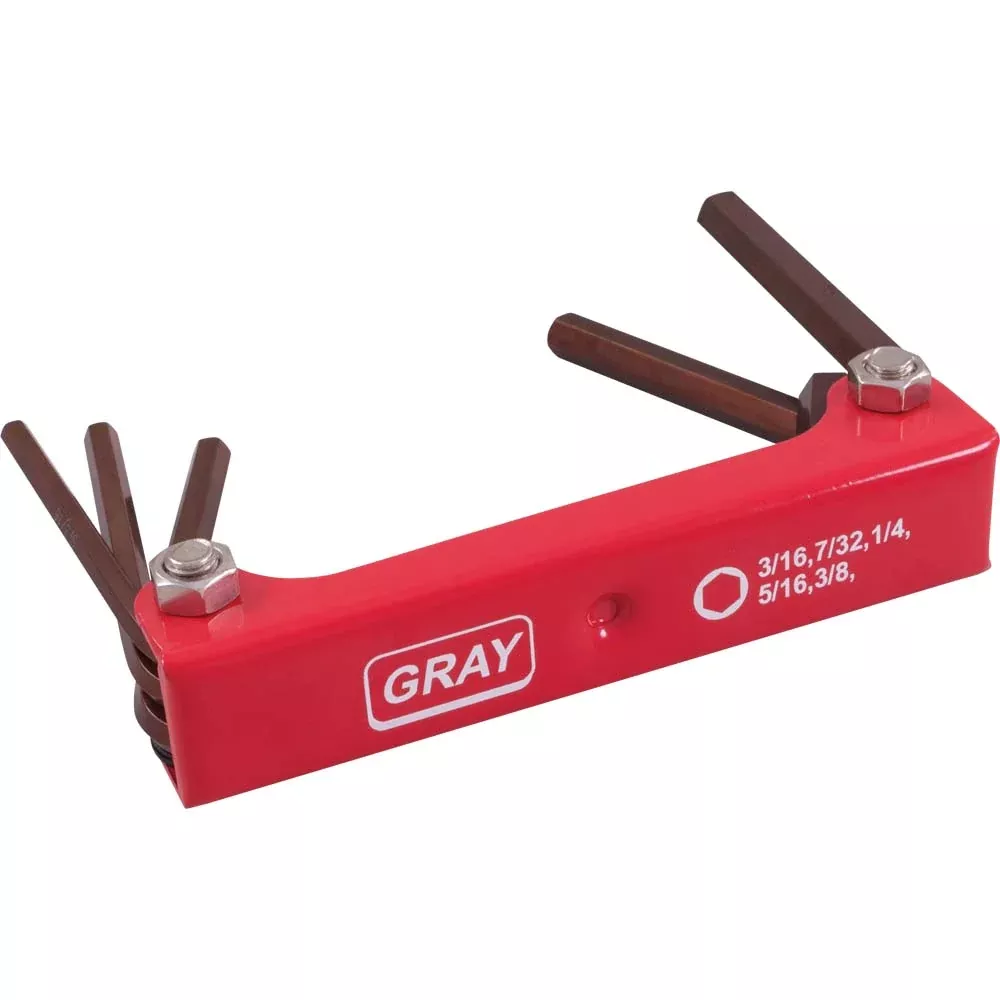 Hex Key Set - Gray Tools 5 Piece SAE Folding Hex Key Set, 69955