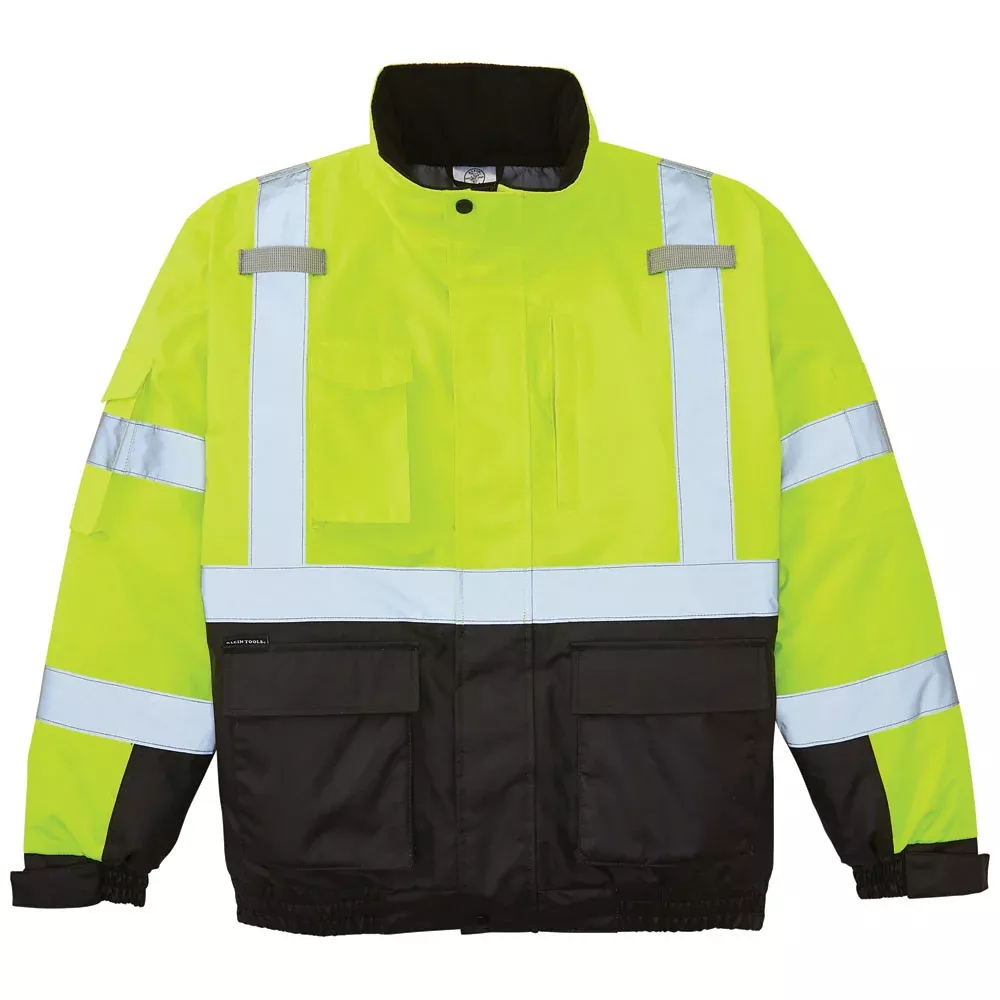 High-Visibility Winter Jacket - Klein Tools High-Visibility Winter Bomber Jacket