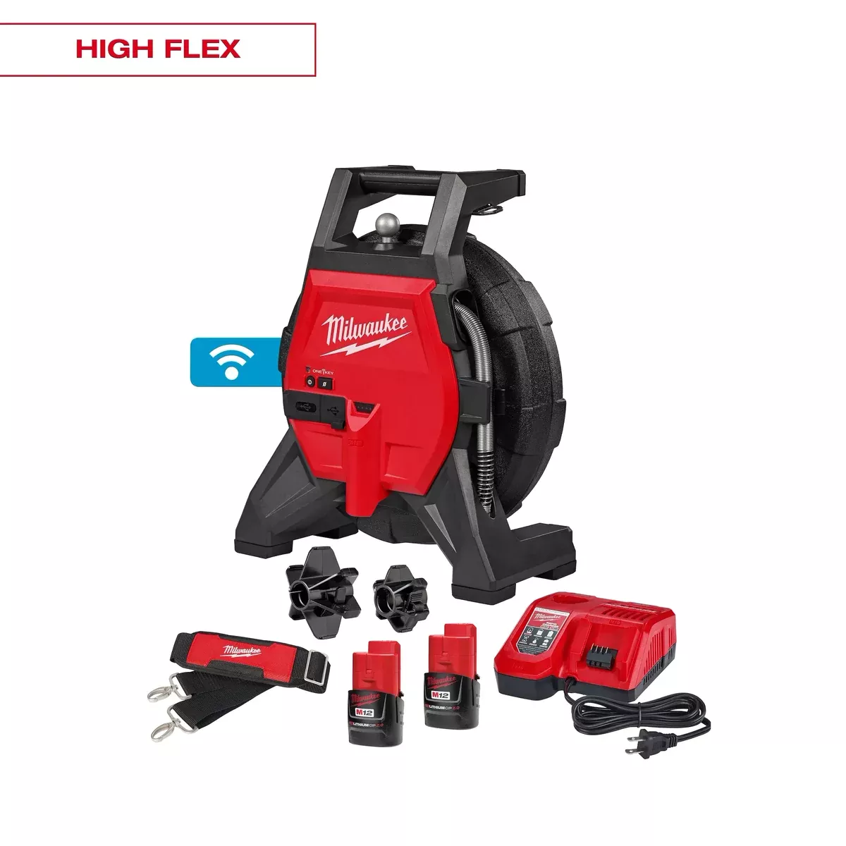 Inspection Camera Kit - Milwaukee M12™ 85’ High Flex Compact Inspection Camera Kit, 3318-22B