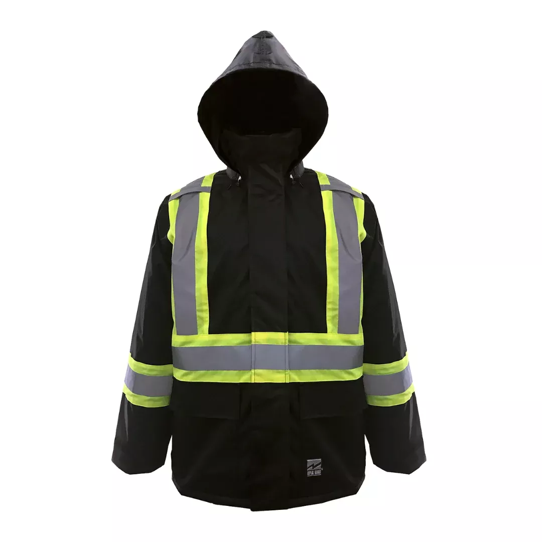 Jacket - Open Road Black Hi-Viz 150D Jacket, 6323JB