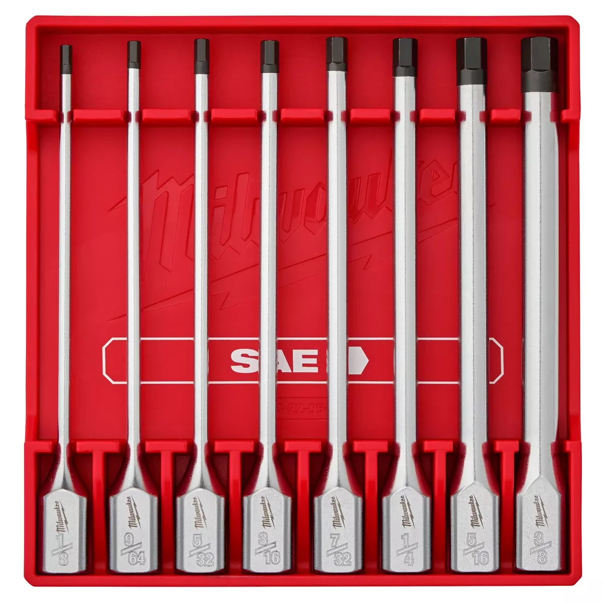 Milwaukee 8pc 3/8” Drive Long Hex Bit Socket Set - SAE, 48-22-9546