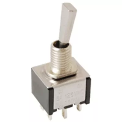NTE Electronics 54-337 SWITCH TOGGLE MINIATURE FLAT HANDLE DPDT 6A 125VAC