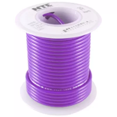 NTE Electronics WHS22-07-1000 HOOK UP WIRE 300V SOLID 22 GAUGE VIOLET 1000'