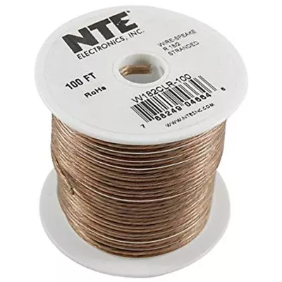 NTE ElectronicsW202CLR-25 WIRE-CLEAR SPEAKER 20/2GAUGE STRANDED 25 FEET
