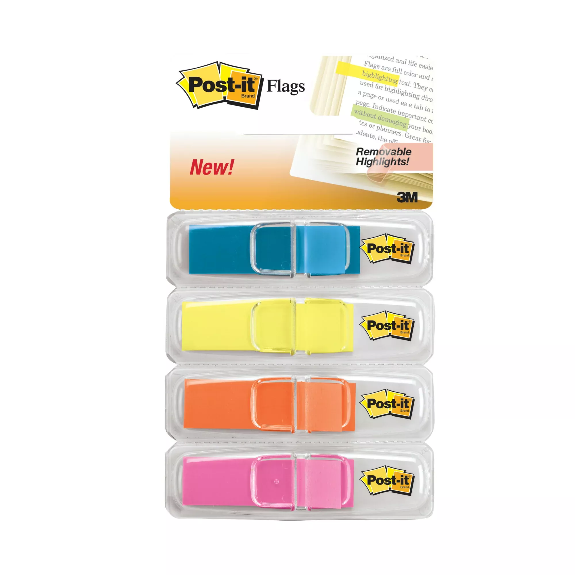 Post-it Flags 683-4ABX, .47 in. x 1.7 in. Assorted Brights