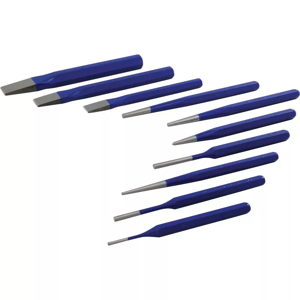 Punch & Chisel Set - Gray Tools 10 Piece Punch & Chisel Set, C10LRA