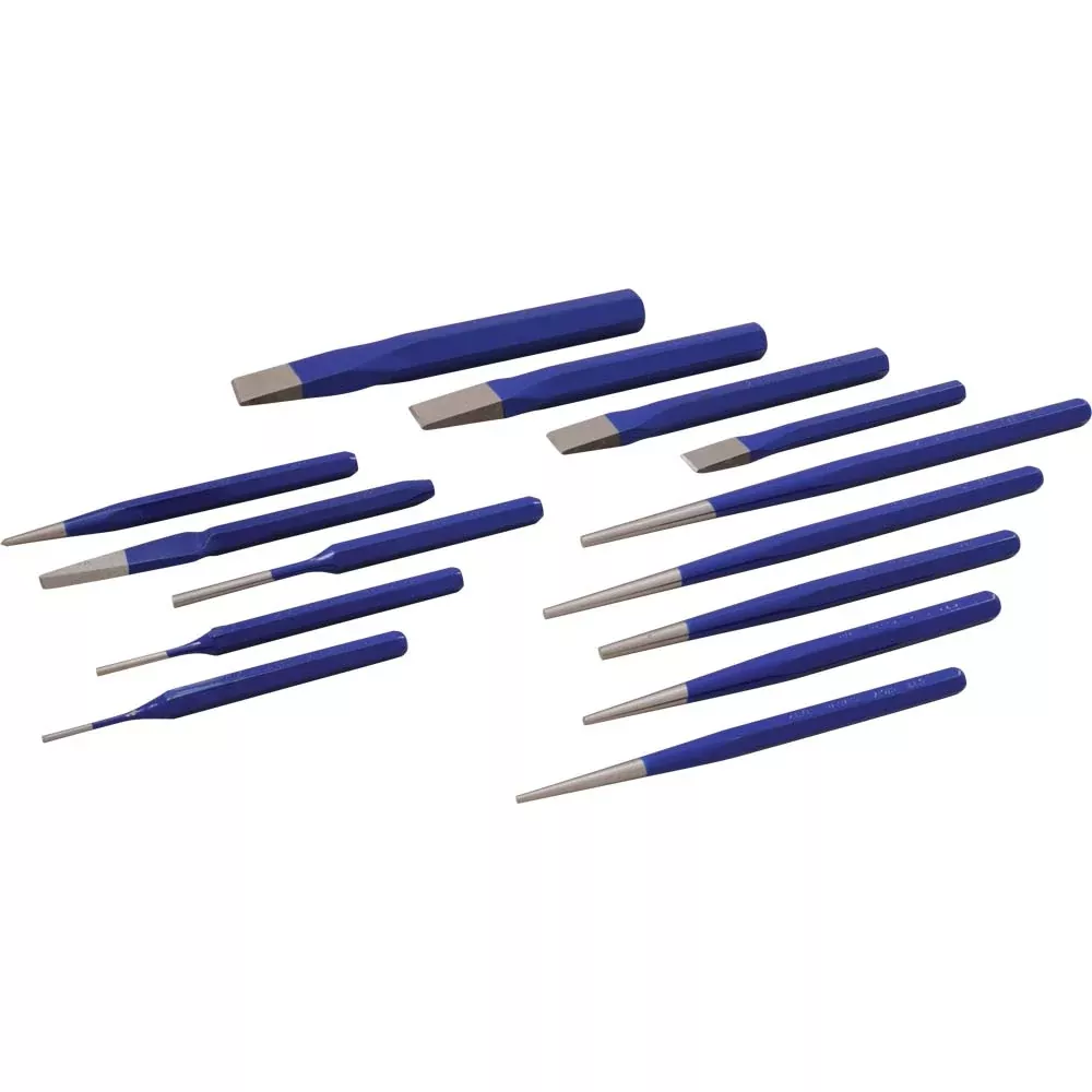 Punch & Chisel Set - Gray Tools 14 Piece Punch & Chisel Set, C14LR