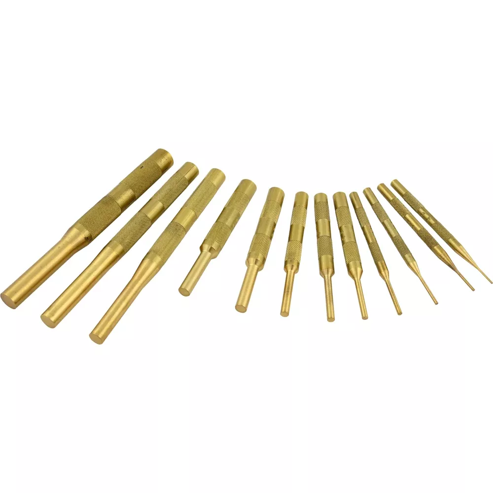 Punch Set - Gray Tools 12 Piece Brass Pin Punch Set, C12BPS