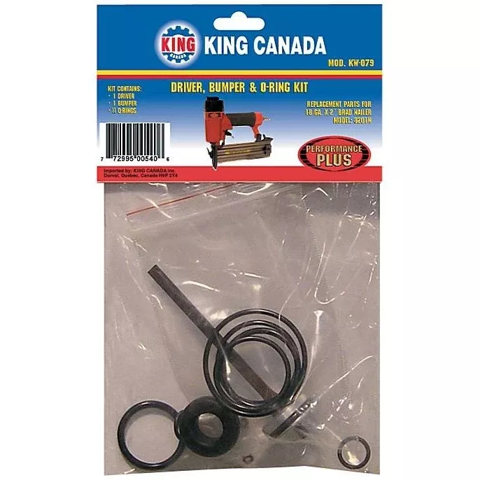 Replacement Kit - King Canada Driver, Bumper & O-Ring Kit for 8201N, KW-079