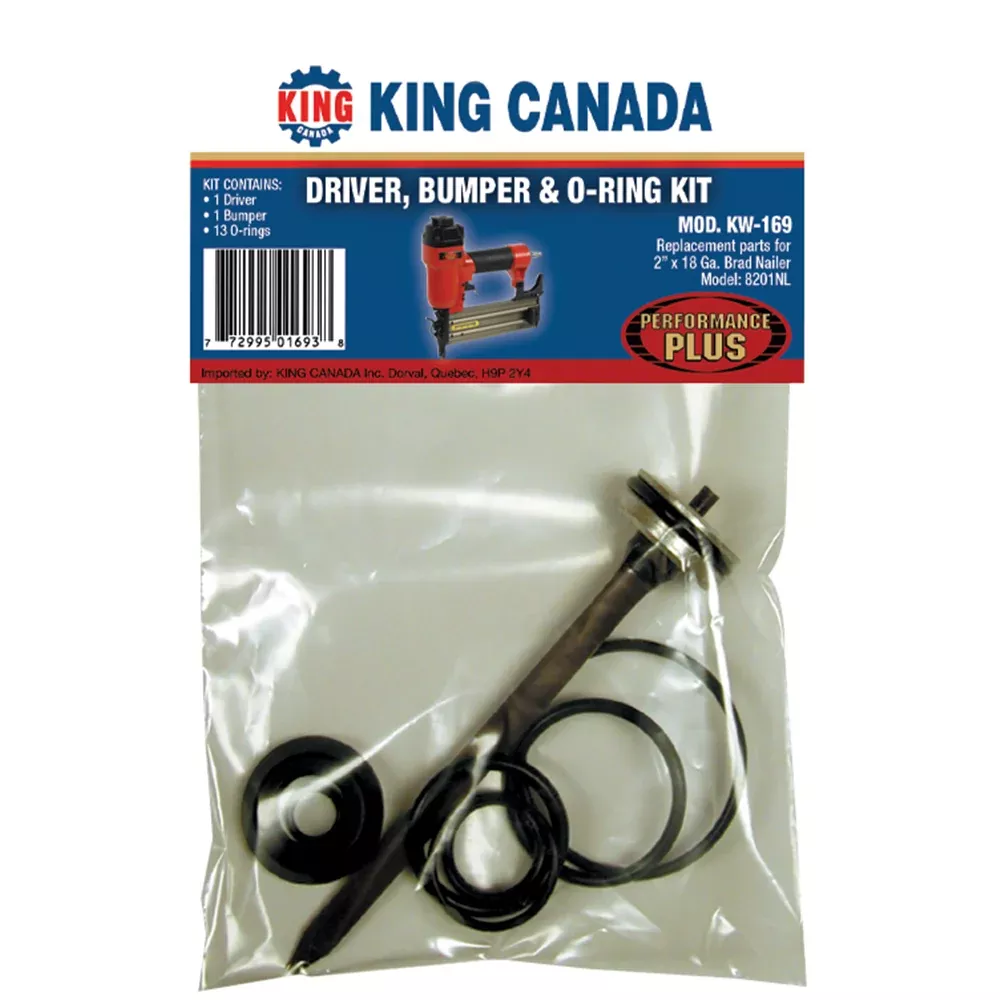 Replacement Kit - King Canada Driver, Bumper & O-Ring Kit for 8201NL, KW-169