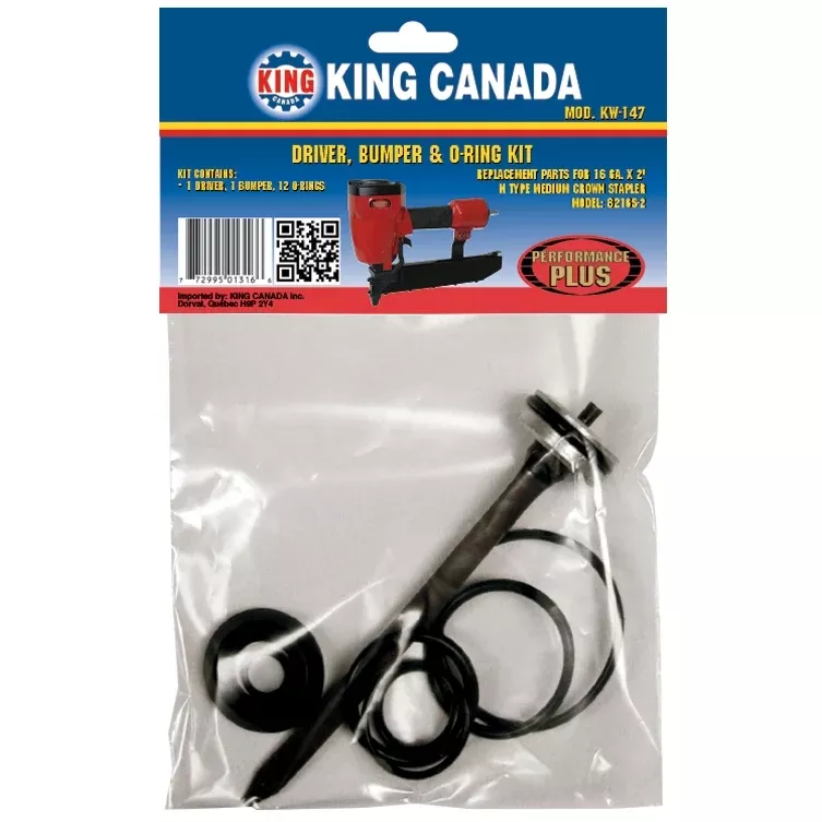 Replacement Kit - King Canada Driver, Bumper & O-Ring Kit for 8216S-2, KW-147