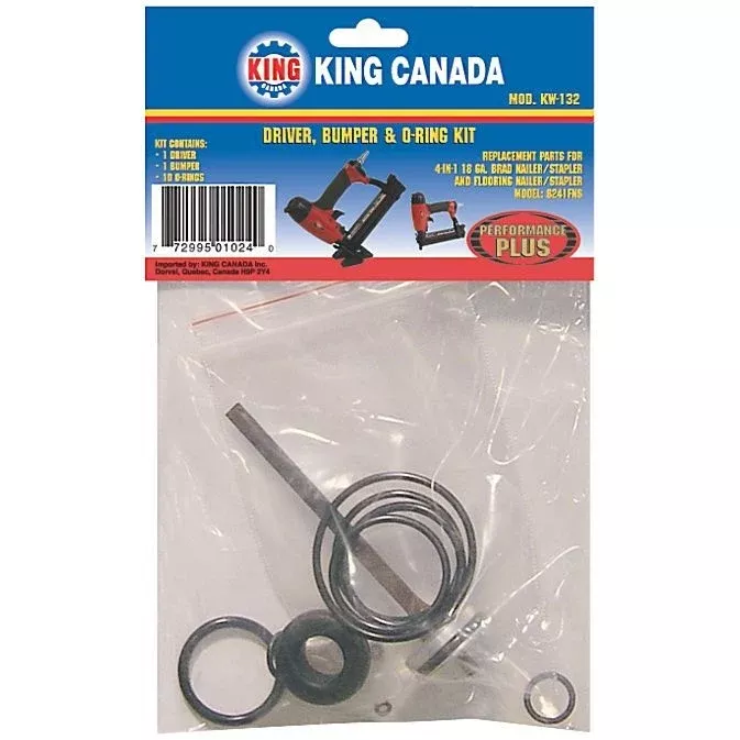 Replacement Kit - King Canada Driver, Bumper & O-Ring Kit for 8241FNS, KW-132