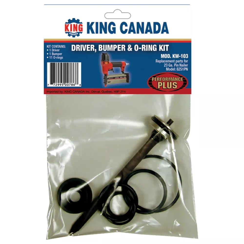 Replacement Kit - King Canada Driver, Bumper & O-Ring Kit for 8251PN, KW-103