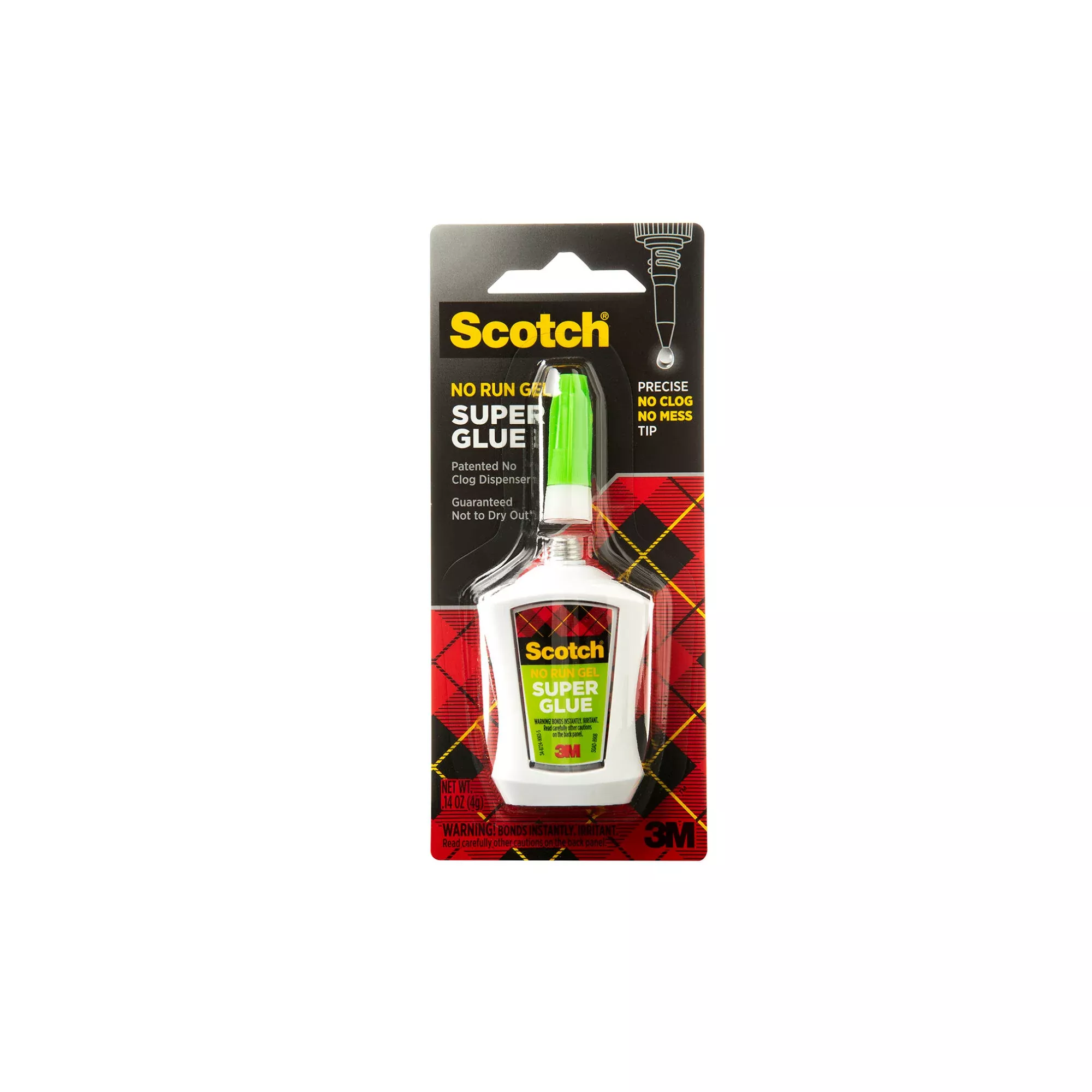 Scotch Super Glue Gel in Precision Applicator, AD125, .14 oz (4 g)