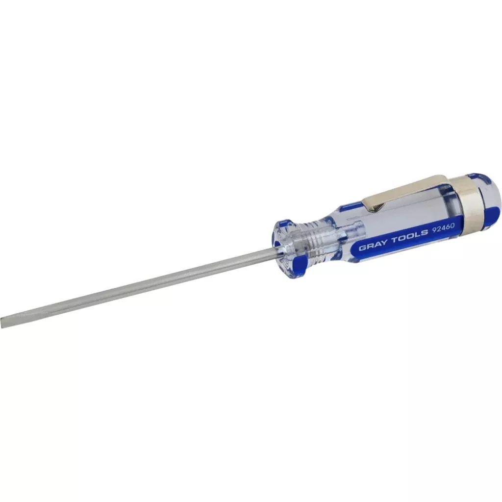 Screwdriver - Gray Tools Slotted Pocket Screwdriver With Clip, 92460