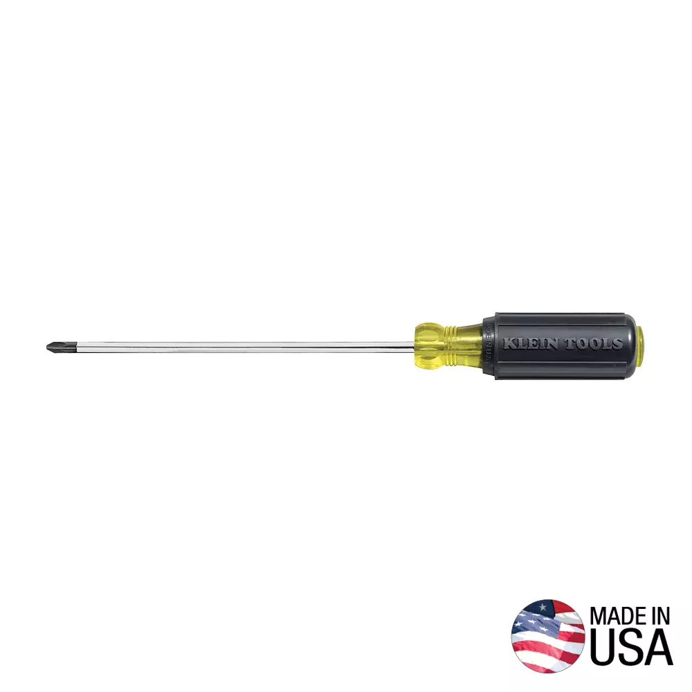 Screwdriver - Klein Tools #2 Phillips Screwdriver, 10-Inch Round Shank, 603-10