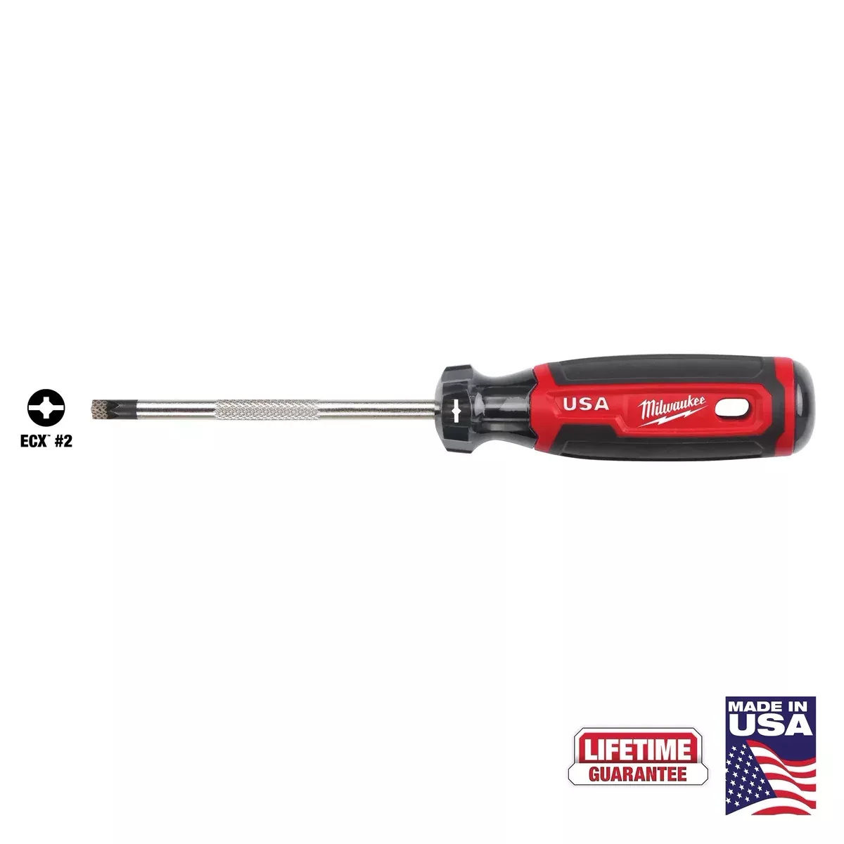 Screwdriver - Milwaukee #2 ECX 4" Cushion Grip Screwdriver, MT216