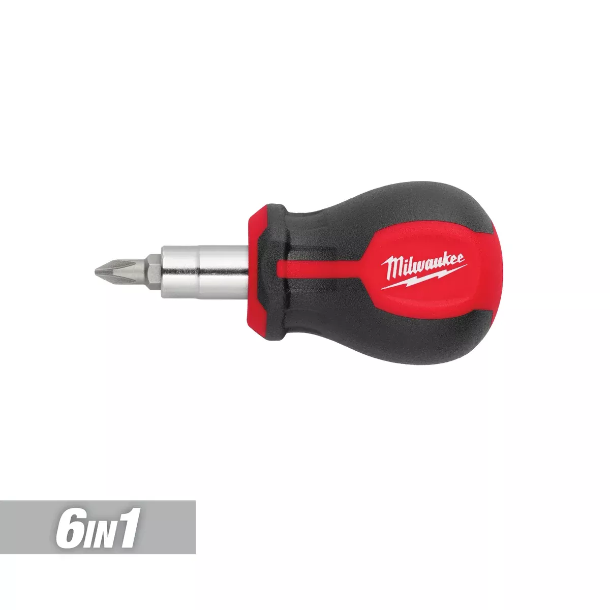 Screwdriver - Milwaukee 6-in-1 Stubby Multi-Bit Screwdriver, 48-22-2762